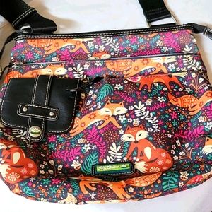 Lily Bloom Fox Print Crossbody